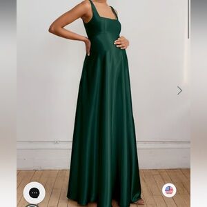 Jenny Yoo Emerald Green Ariana Maxi Maternity Dress Size 6